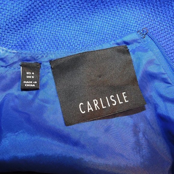 Carlisle "Blue Bell" 100% Silk Woven Shift Dress - Picture 10 of 10